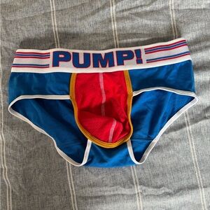 PUMP! Blue and Red Briefs